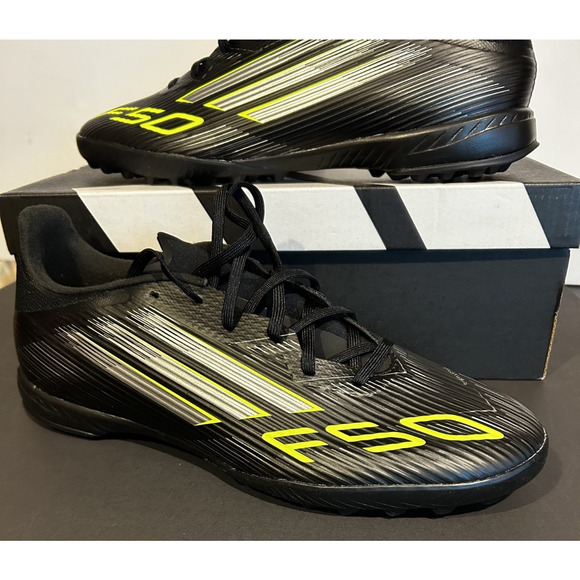 Adidas F50 League TF Soccer Cleats JH7725 Black Lucid Lemon Mens Size 12 main image 9
